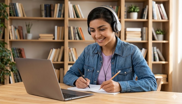 Student learning online